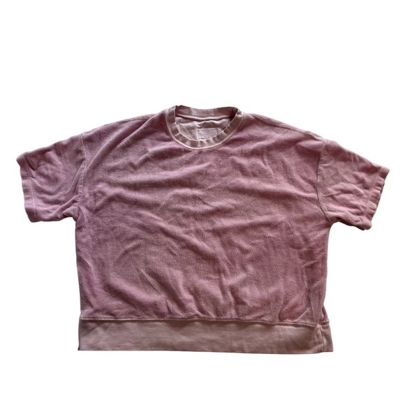 Daily Drills Sweaters - Daily Drills Terry Cloth Sweatshirt in Pink/Purple Size XS/S